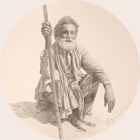 Ghulam Markhat, 10 x 10 inch, Graphite on Paper, Figurative Painting, AC-GHM-001